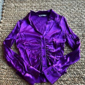 Zara | Purple Button Up